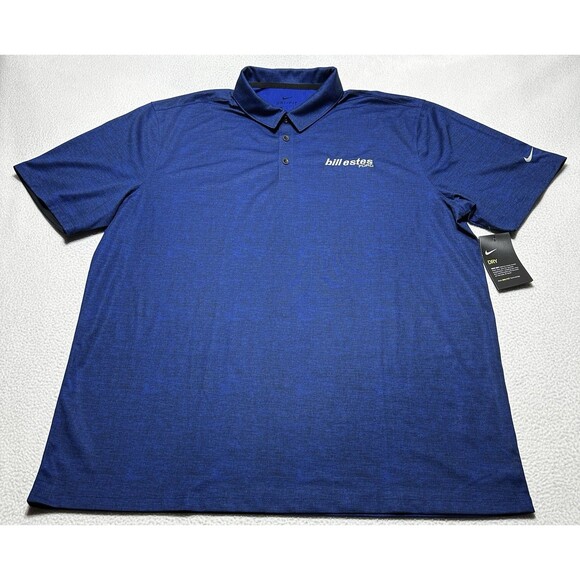 Nike Dri-FIT Crosshatch Polo Size XL Bill Estes Ford Logo Shirt 838965 NWT New - Picture 2 of 9